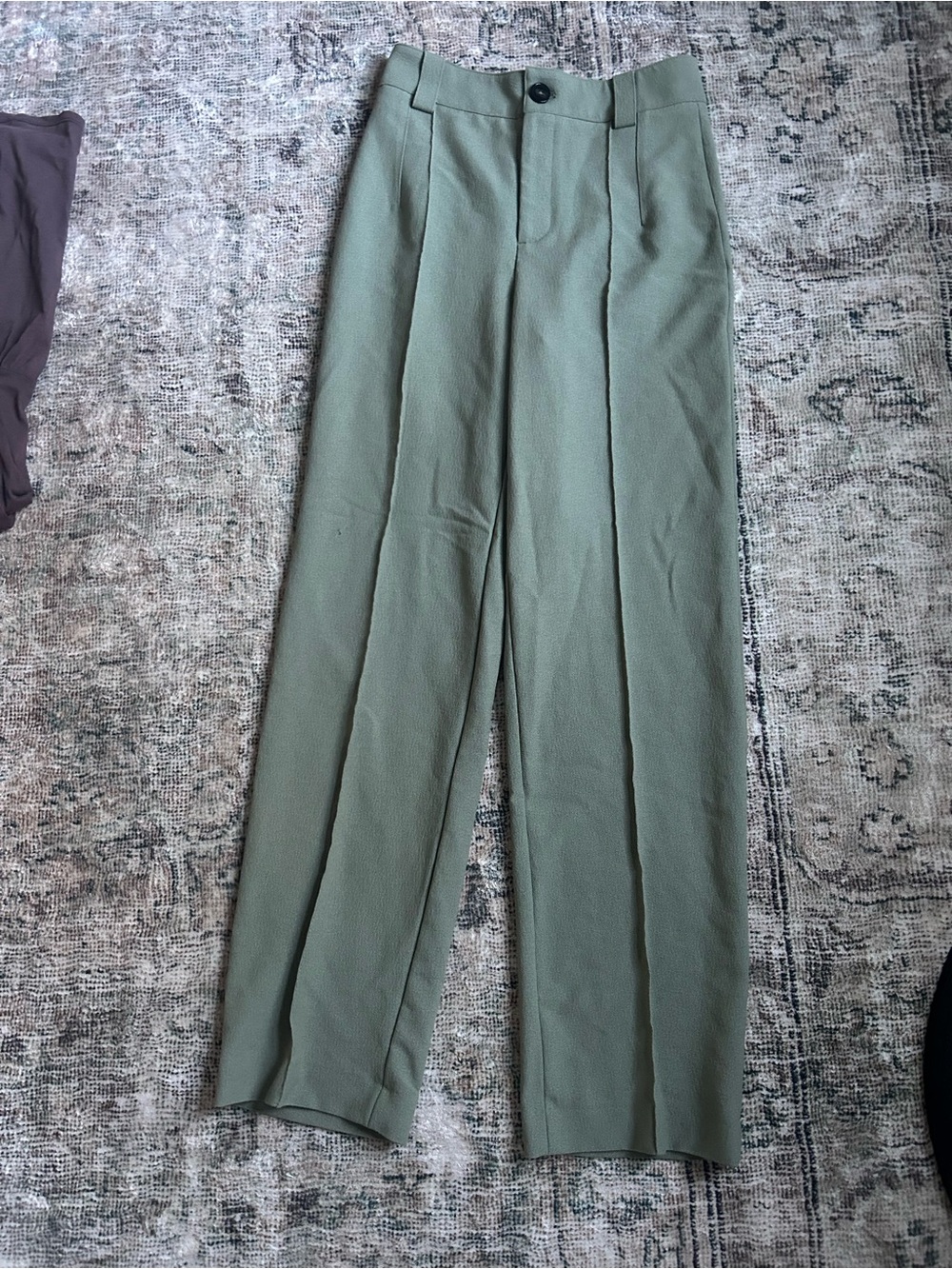 Zara wide leg pleated dress pants
